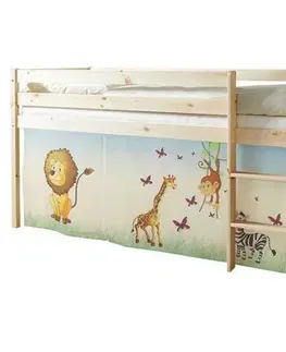 Vyvýšené detské postele Posteľ S Priestorom Na Hru Malte Farby Borovice