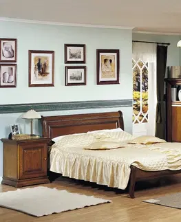 Postele TARANKO Raweno R 180 rustikálna manželská posteľ toffi
