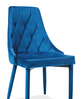 Jedálenské stoličky SIGNAL Trix Velvet jedálenská stolička granátová