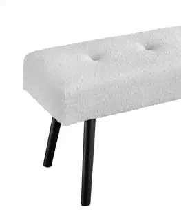 Lavice do jedálne LuxD Dizajnová lavica Bailey 100 cm biela