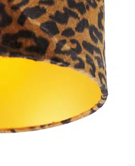 Stropne svietidla Stropné svietidlo matný čierny odtieň leopardie prevedenie 25 cm - Combi