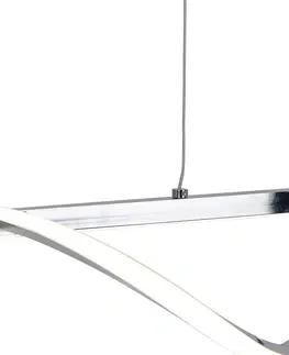 Zavesne lampy Dizajnové závesné svietidlo oceľové vrátane LED 3-stupňovo stmievateľné - Brúska