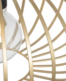 Zavesne lampy Dizajnové závesné svietidlo zlaté - Johanna