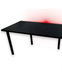Moderné kancelárske stoly Písací Stôl Pre Hráča 160x80x36 Model 3 čierna Top