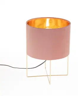 Stolove lampy Moderne tafellamp roze E27 - Rosalina