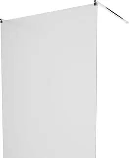 Sprchové dvere MEXEN/S - KIOTO samostatne stojaca sprchová zástena 100 x 200, matné sklo 8 mm, chróm 800-100-002-01-30