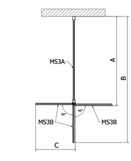 Sprchovacie kúty POLYSAN - MODULAR SHOWER prídavný otočný panel na inštaláciu na stenu modulu 3, 600  MS3B-60