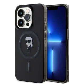 Puzdrá na mobilné telefóny Puzdro Karl Lagerfeld IML Ikonik MagSafe pre Apple iPhone 15 Pro, čierne 57983116835