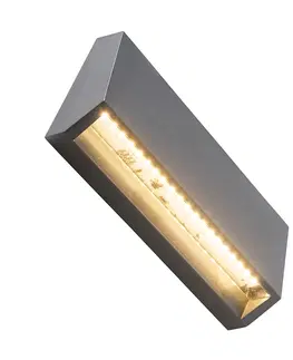 Vonkajsie nastenne svietidla Moderné vonkajšie nástenné svietidlo tmavosivé vrátane LED IP65 - Sandstone 2