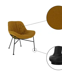 Stoličky Jedálenská stolička, látka s efektom brúsenej kože camel, KALIFA