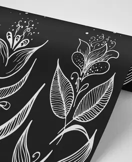 Čiernobiele tapety Tapeta čiernobiele ľudové ornamenty