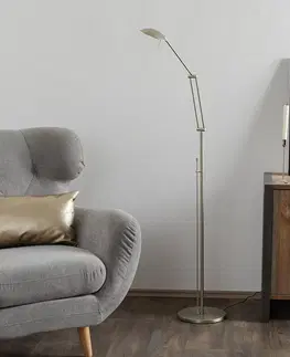 Stojacie lampy Knapstein LED lampa na čítanie Carl otočný stmievač nikel