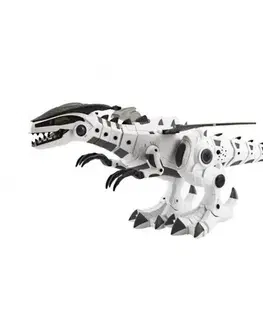 Drevené hračky Teddies Dinosaurus chodiaci so zvukom a svetlom, 40 cm, na batérie, 34 x 19 x 17 cm