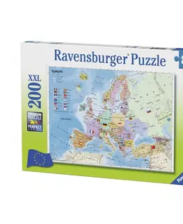 Hračky puzzle RAVENSBURGER - Mapa Európy 200 dielikov