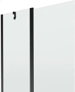 Sprchové dvere MEXEN - Flip vaňová zástena 1-krídlo 120 x 150 cm, transparent, čierna 894-120-101-70-00