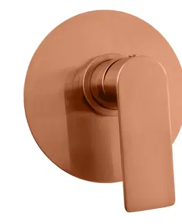 Kúpeľňové batérie SLEZAK-RAV - Vodovodná batéria sprchová vstavaná NIL - zlatá ružová - kartáčovaná, Farba: ZLATÁ RUŽOVÁ - kartáčovaná , Povrchová úprava: PVD NL183LZRK