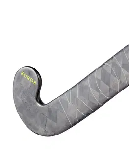 hokej Hokejka FH995 na pozemný hokej pre skúsených hráčov low bow 95 % karbónu sivo-žltá