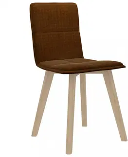Jedálenské stoličky a kreslá Jedálenská stolička 4 ks látka / buk Dekorhome Vínová