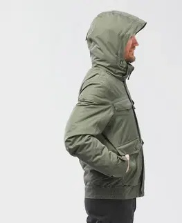 bundy a vesty Pánska nepremokavá zimná bunda na turistiku SH500 do -10 °C