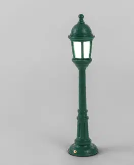 Vonkajšie osvetlenie terasy SELETTI Vonkajšie LED svietidlo Street Lamp batéria zelená