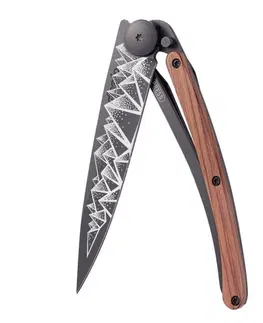 Outdoorové nože Vreckový nôž Deejo 1GB129 Tattoo trek, black, 37g, coralwood