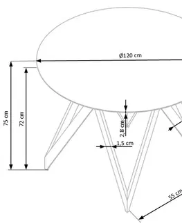 Jedálenské stoly Jedálenský stôl MOZAMBIK 120 cm Halmar