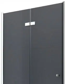 Sprchovacie kúty MEXEN - Lima skladacie sprchové dvere 120, grafit, chróm sa stenovým profilom 856-120-000-01-40