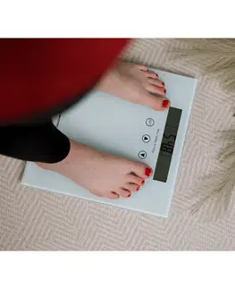 Osobné váhy TEMPO-KONDELA MOSTRA, digitálna osobná váha, biela