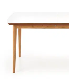 Jedálenské stoly HALMAR Barret rozkladací jedálenský stôl biela / dub lefkas