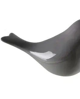 Bytové dekorácie Keramická figúrka Swallow, výš. 8 cm,  šedá