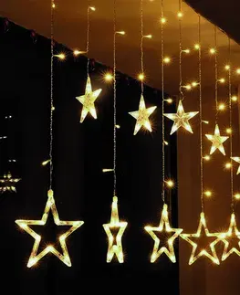 Vianočné dekorácie Solight Závesné osvetlenie hviezdy 1,8 m, 77 LED
