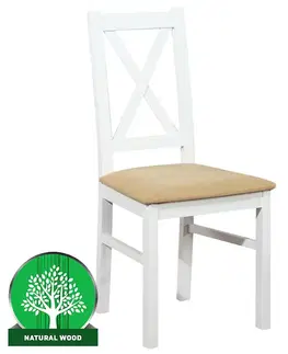 Drevené stoličky Stolička W113 biely donna 13