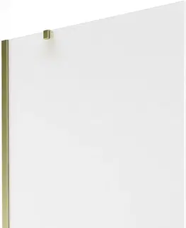 Sprchové dvere MEXEN/S - Next vaňová zástena FIX 90 x 150 cm, mrazené sklo, zlatá 895-090-000-00-30-50