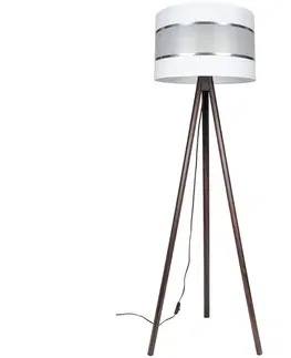 Lampy  Stojacia lampa CORAL 1xE27/60W/230V hnedá/biela/chróm 
