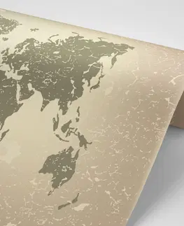 Samolepiace tapety Samolepiaca tapeta stará mapa sveta na abstraktnom pozadí