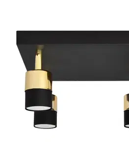 Svietidlá  LED Bodové svietidlo TUBSSON 4xGU10/6,5W/230V čierna/zlatá 