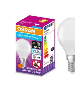 LED osvetlenie Osram LED Antibakteriálna žiarovka P40 E14/4,9W/230V 6500K - Osram 