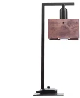 Lampy  Stolná lampa DAKOTA 1xE27/60W/230V drevo/čierna 