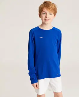 dresy Detský futbalový dres s dlhým rukávom Viralto Club modrý