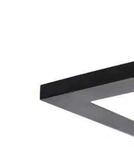 Stropne svietidla Stropné svietidlo čierne 80 cm vrátane LED s diaľkovým ovládaním - Liv