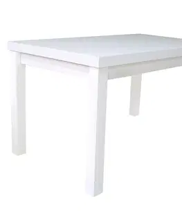 Jedálenské stoly Rozkladací stôl St-967 140/180x80cm Biely