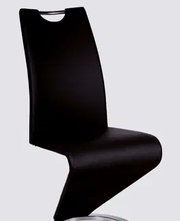 Kuchynské stoličky Jedálenská stolička HK-090, čierna/chróm