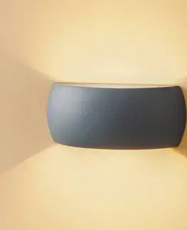 Nástenné svietidlá SOLLUX LIGHTING Nástenné svietidlo Bow up/down keramika sivá 32 cm