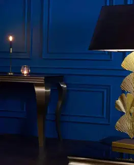 Stolné lampy LuxD 27659 Dizajnová stolová lampa Rashid 78 cm čierno-zlatá