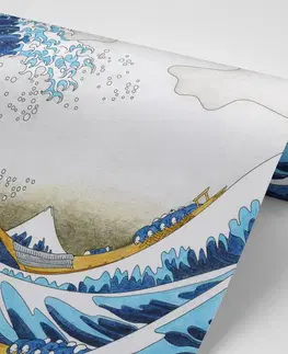 Samolepiace tapety Samolepiaca tapeta reprodukcia Veľká vlna z Kanagawa - Kacušika Hokusai