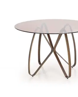 Jedálenské stoly Jedálenský stôl sklenený LUNGO Halmar