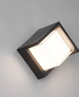 Vonkajšie nástenné svietidlá Reality Leuchten LED vonkajšie nástenné svietidlo Puno, IP54, hranaté