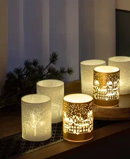LED sviečky Sirius Dekoratívna sviečka LED Ava Town set of 2, zlatá