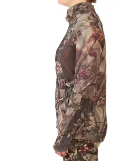 bundy a vesty Dámska poľovnícka bunda 500 nehlučná hrejivá priedušná maskovacia