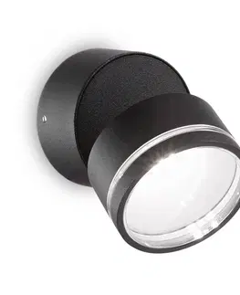 Nástenné svietidlá Ideallux Ideal Lux Omega Round nástenné LED 4 000K čierna